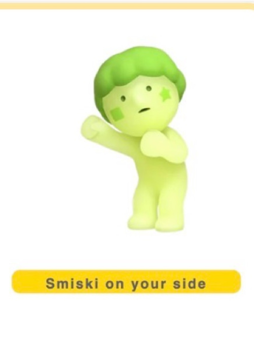 Smiski Green Glow In The Dark Cheer On Your Side